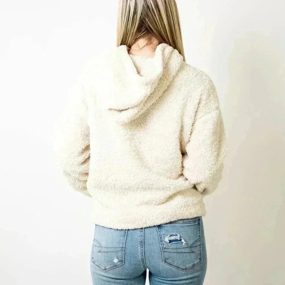 H&M Fuzzy Fleece Pullover Hoodie - Picture 2 of 7